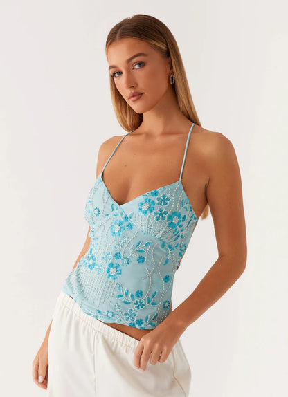 Lucie - T-shirt en satin/polyester