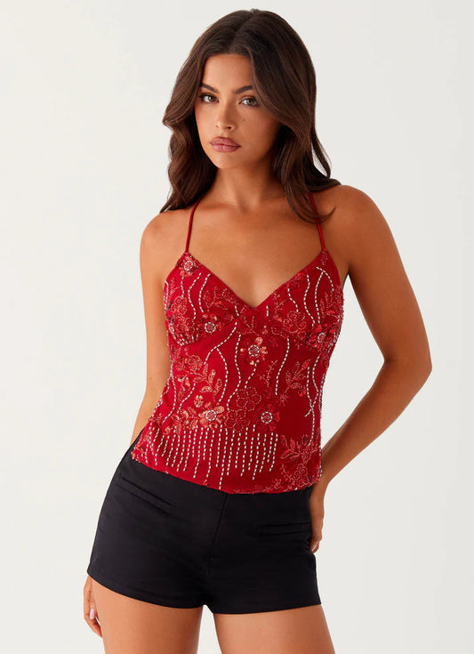 Lucie - T-shirt en satin/polyester